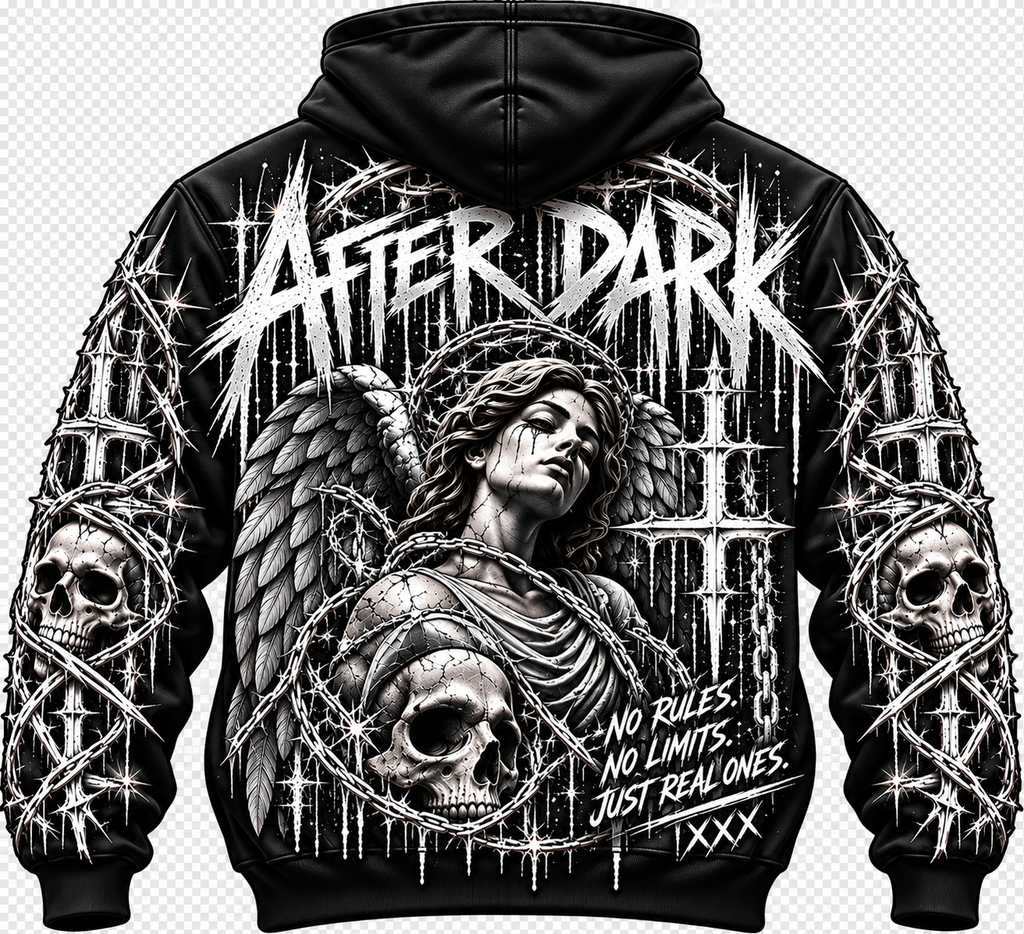 AFTER DARK™ Gothic Graphic Hoodie | No Rules, No Limits