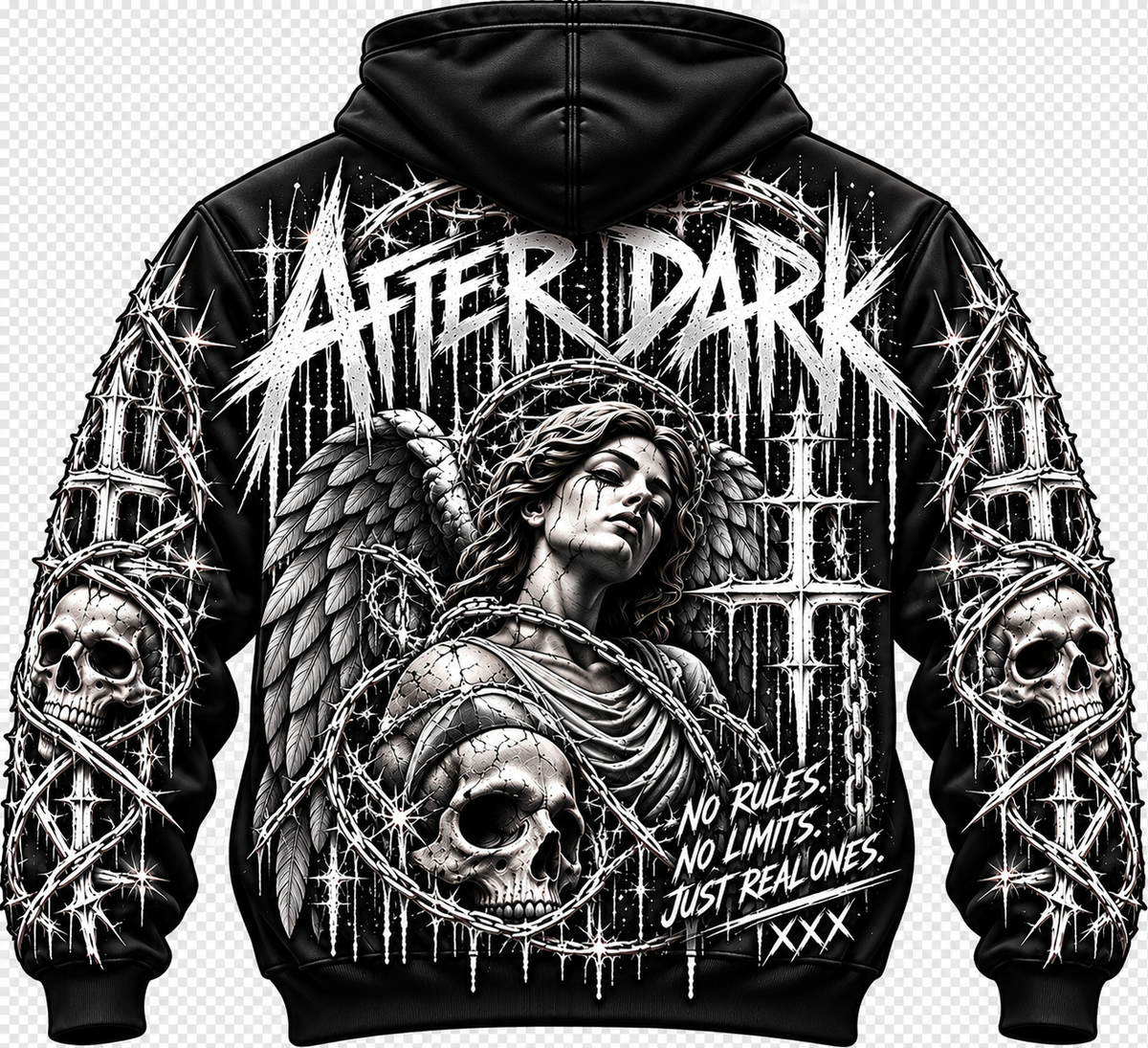 AFTER DARK™ Gothic Graphic Hoodie | No Rules, No Limits