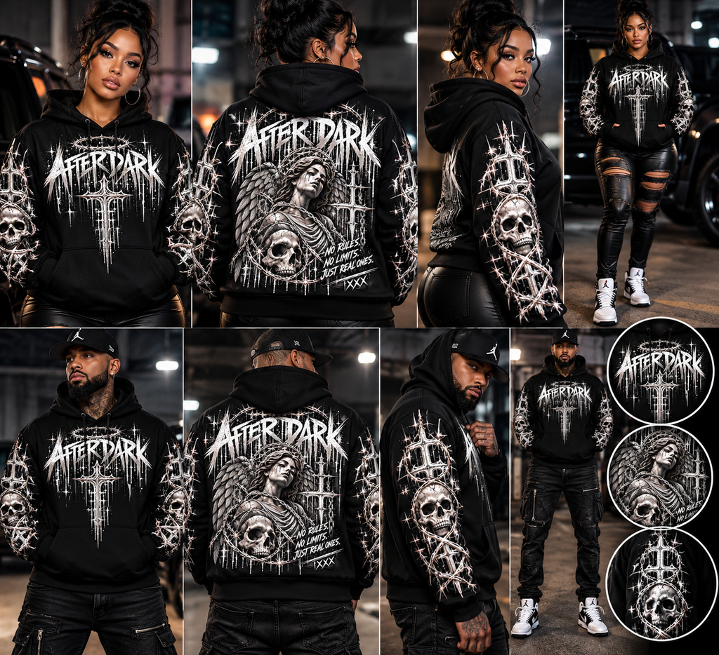 AFTER DARK™ Gothic Graphic Hoodie | No Rules, No Limits