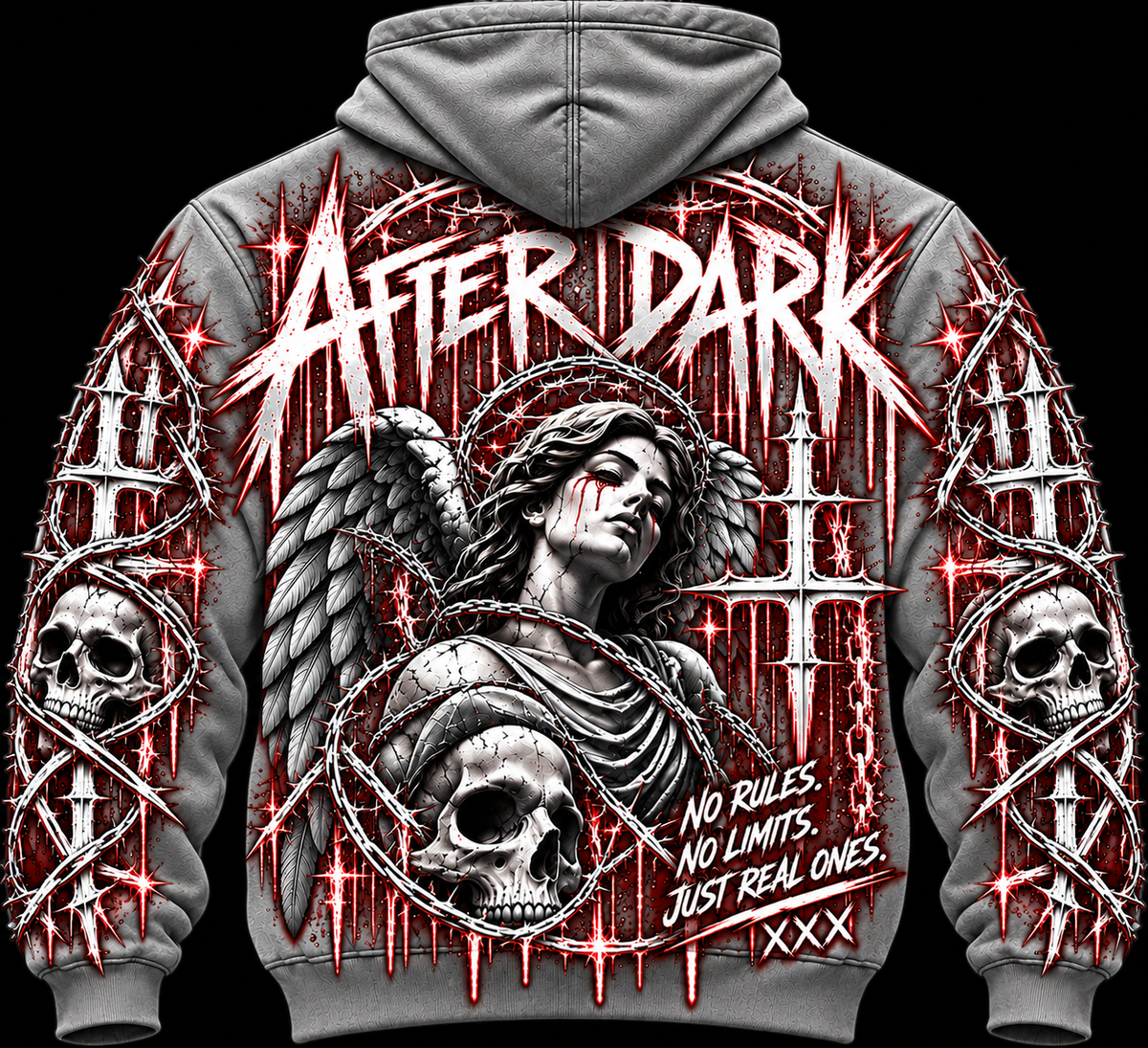 AFTER DARK™ Gothic Graphic Hoodie | No Rules, No Limits