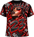 Crowned in Pressure 23 Graphic T-Shirt | Black, Red & Silver