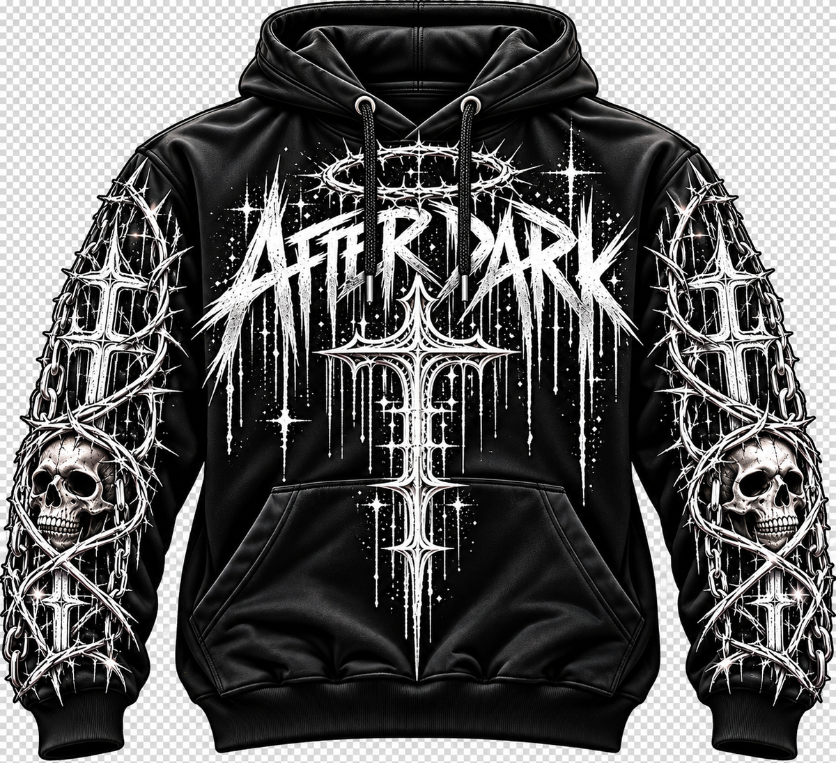 AFTER DARK™ Gothic Graphic Hoodie | No Rules, No Limits