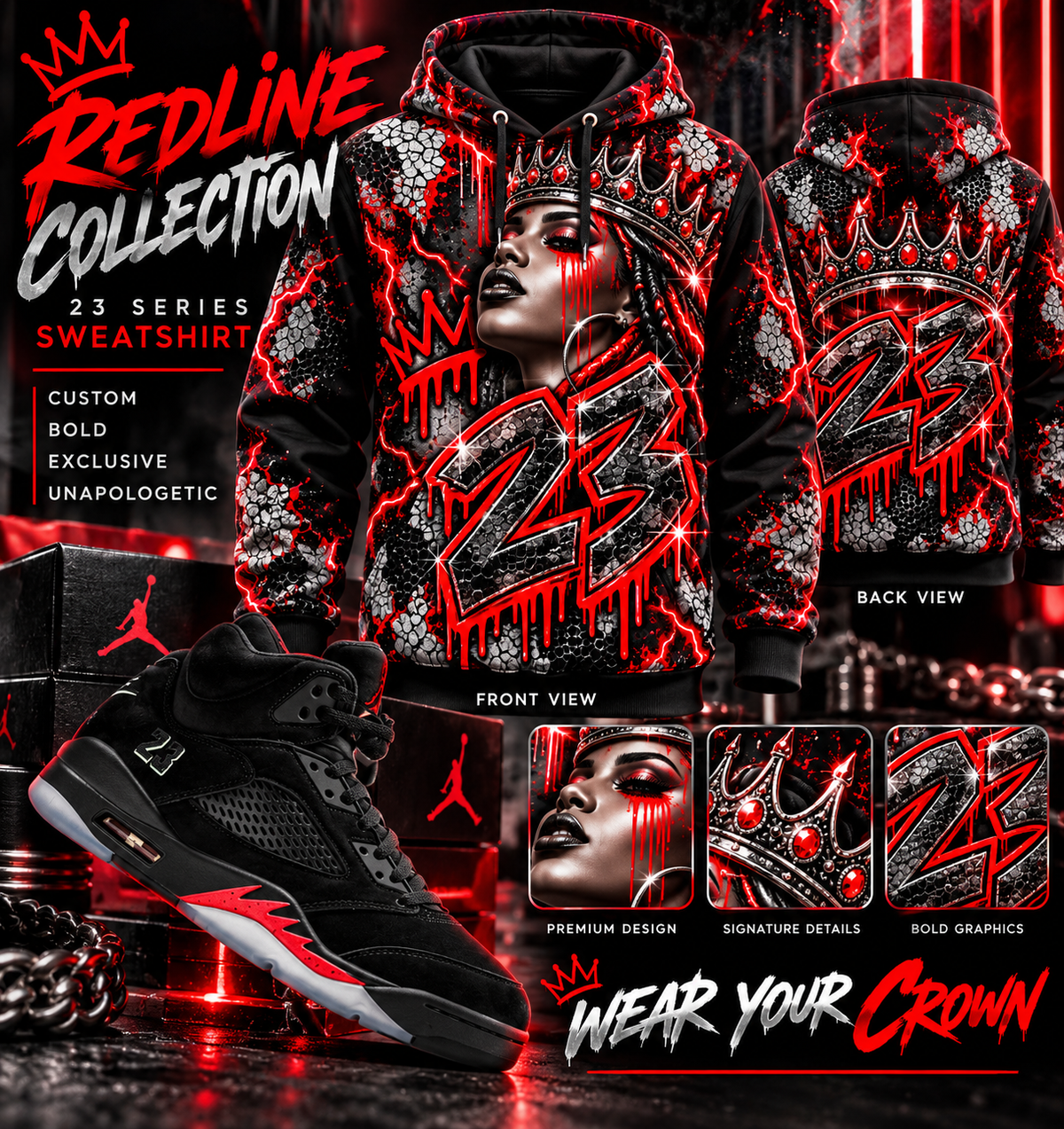 REDLINE ROYALTY™ | Crown the Streets 23 Series Sweatshirt